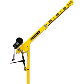 OZ Lifting Products 500 lb. Tele-Pro Davit Crane with 2500 lb. Carbon Steel Brake Winch OZTP500DAV-HND2
