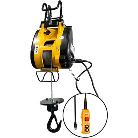 OZ Lifting 1/4 Ton Electric Wire Rope Hoist 90' Lift 75 FPM 115V OBH500