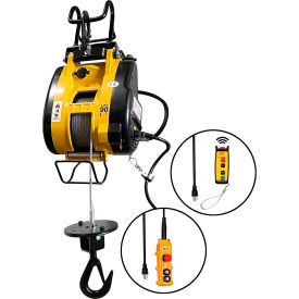 OZ Lifting Products Electric Builder's Hoist 500 lb. Capacity 90' Lift 75 FPM 115V OBHW500