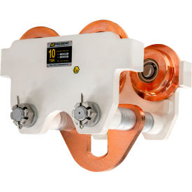 OZ Lifting Products Spark Resistant Push Beam Trolley 10 Ton Capacity OZSR10PBT