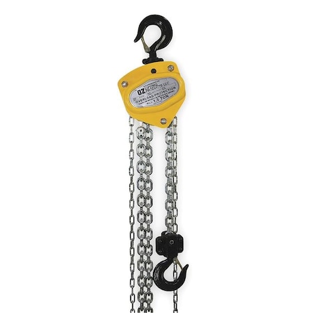Manual Chain Hoist, 3000 lb., Lift 20 ft. MPN:OZ015-20CHOP
