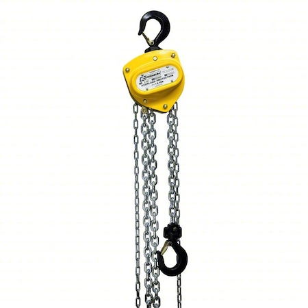 Manual Chain Hoist, 40 ft Chain L, Yellow MPN:OZ015-40CHOP