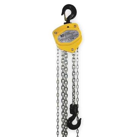Manual Chain Hoist, 4000 lb., Lift 10 ft. MPN:OZ020-10CHOP