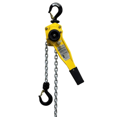 Lever Chain Hoist, 1, 500 lb, 10 ft, Hook Mounted - No Trolley MPN:OZ075-10LHOP