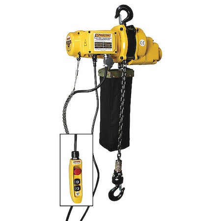 Chain Hoist, Electric, 1000lb., 110V, 20ft., 1000 lb., 20 ft MPN:OZ1000EC