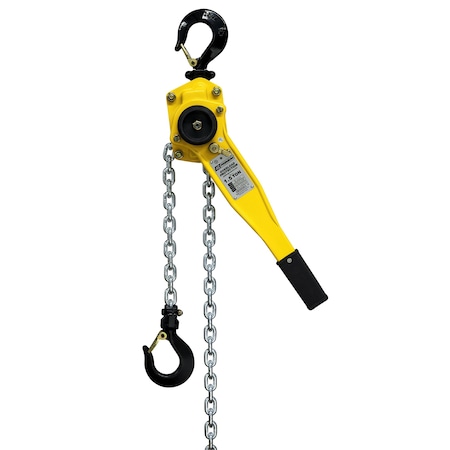 Lever Chain Hoist, 3, 000 lb, 5 ft, Hook Mounted - No Trolley MPN:OZ150-5LHOP