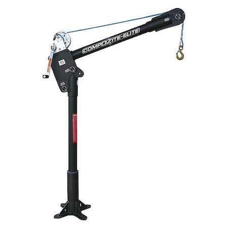 Davit Crane, 1, 200 lb Capacity, 20 in to 42 in Reach, 0 in to 660 in Lift Range, Black MPN:OZCF1200DAV