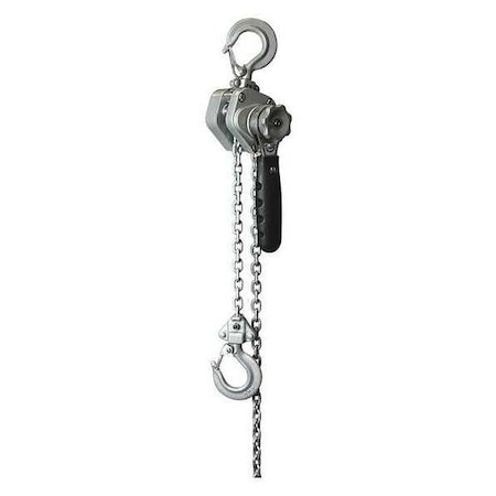 Lever Chain Hoist, 500 lb Load Capacity, 5 ft Hoist Lift, 27/32 in Hook Opening MPN:OZIND025-5LH