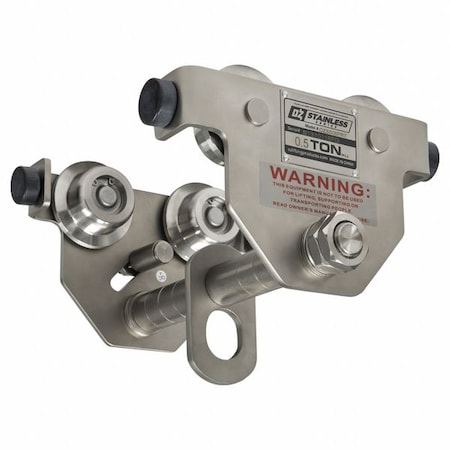 .5 T Stainless Steel Push Beam Trolley MPN:OZSS05PBT