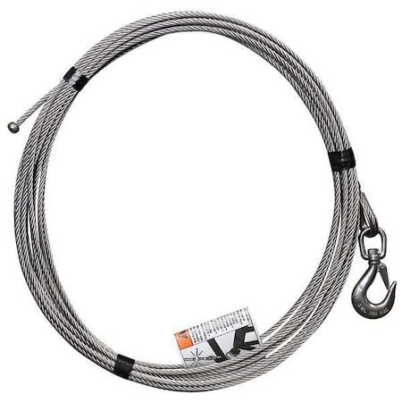 Cable, Stainless Steel, 1200 lb. MPN:OZSS.25-55B