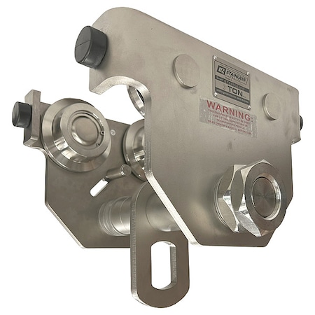 3 T Stainless Steel Push Beam Trolley MPN:OZSS3PBT