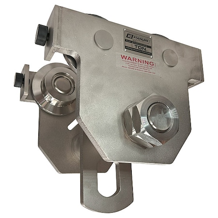 5 T Stainless Steel Push Beam Trolley MPN:OZSS5PBT