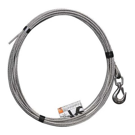 45 ft L Cable Assembly, 1/4 in Dia., 1200 lb Load Capacity MPN:OZSS.25-45
