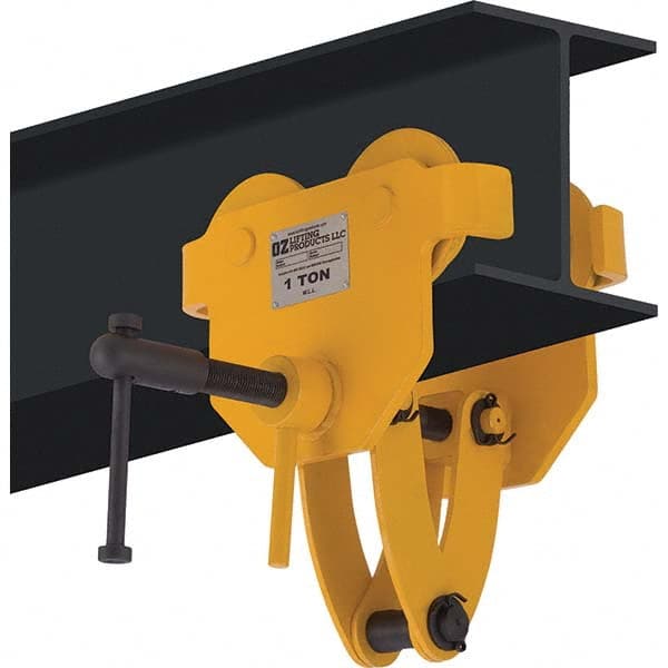 Trolleys; Type: Quick Install ; Maximum Flange Width (Decimal Inch): 8.2700 ; Minimum Flange Width (Decimal Inch): 2.4800 ; Minimum Radius (Inch): 3.2800 ; Standards: ASME B30.11; ASME B30.16; CE ; Finish: Enamel; Painted MPN:OZ1QAT