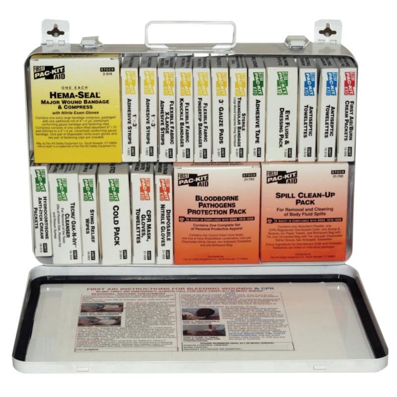 36 Unit Steel First Aid Kits, Weatherproof Steel, Wall Mount MPN:579-5499
