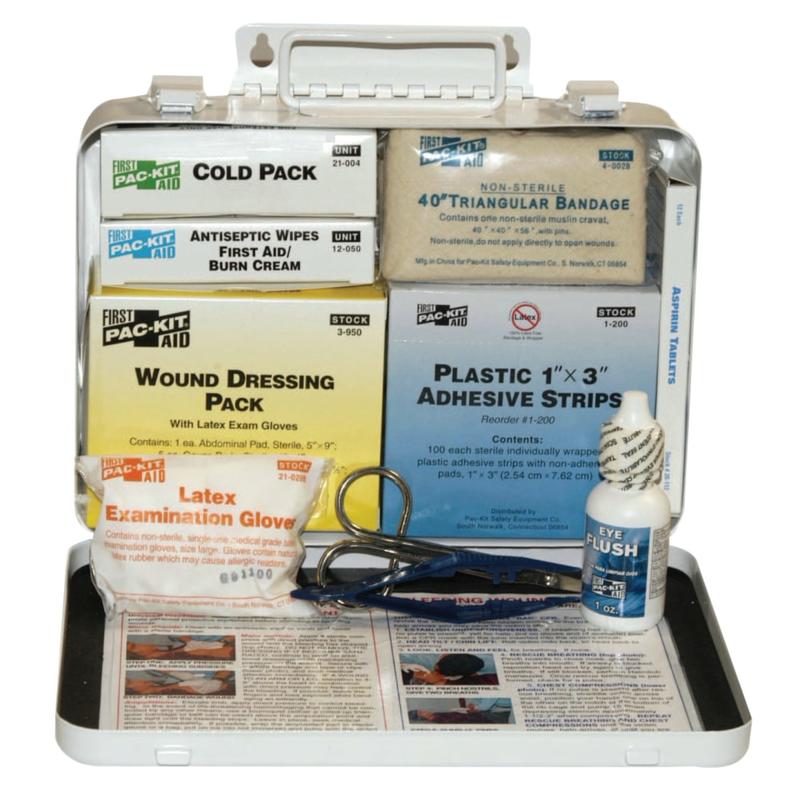 PAC KIT 25 Person Vehicle First Aid Kits, Weatherproof Steel, Wall Mount MPN:579-6420