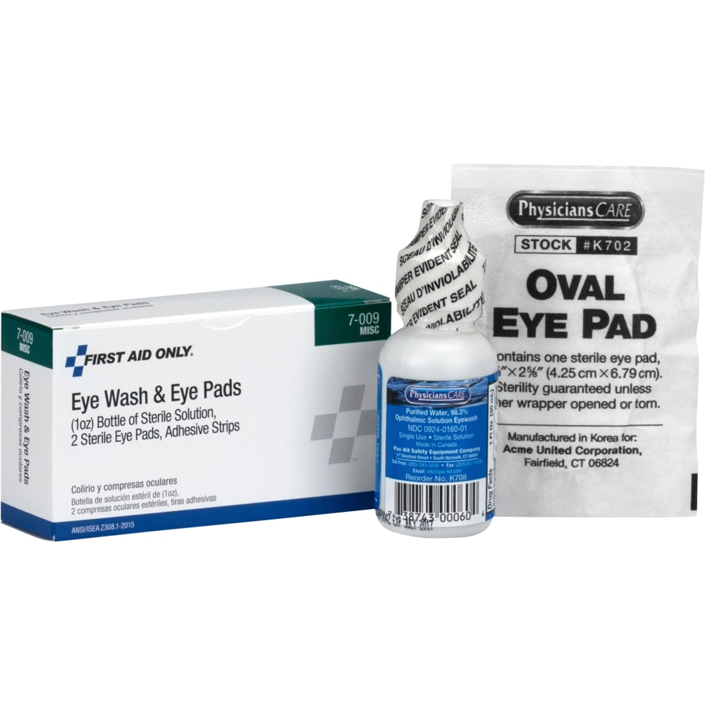 First Aid Only 5-Piece Eye Wash Set (Min Order Qty 10) MPN:FAO7009