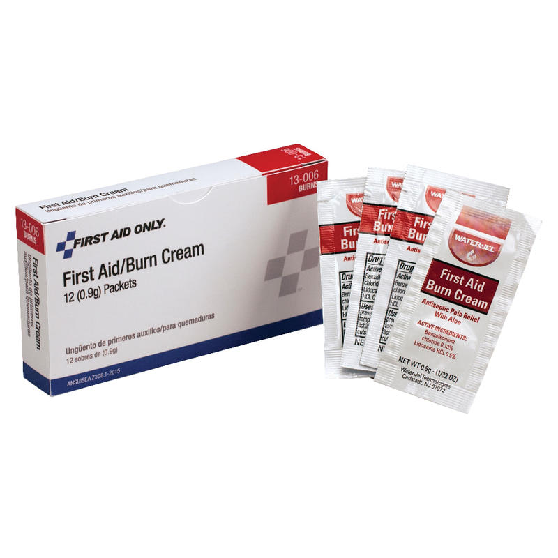 First Aid Only Burn Cream Packets, Box Of 12 (Min Order Qty 9) MPN:13-006