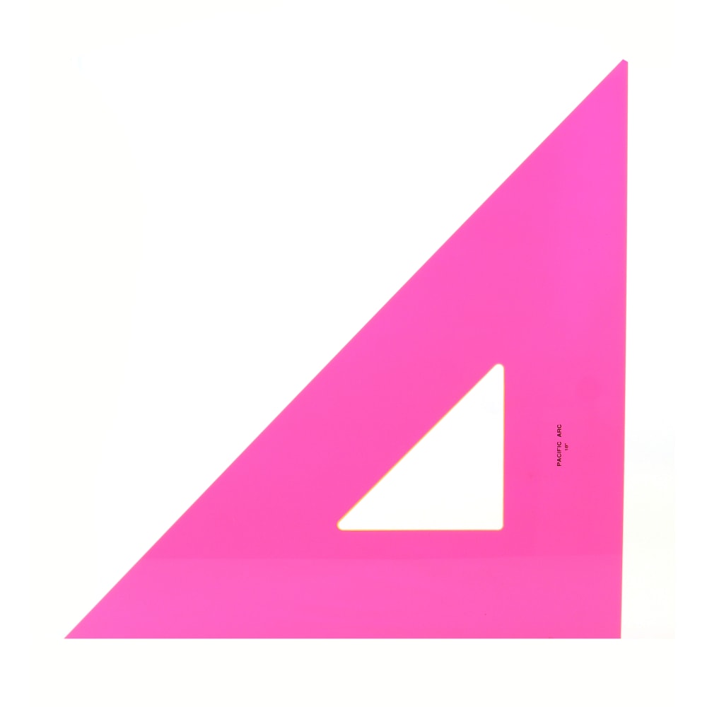 Pacific Arc Professional Fluorescent Triangles, 18in, 45/90 deg. MPN:2045F-18
