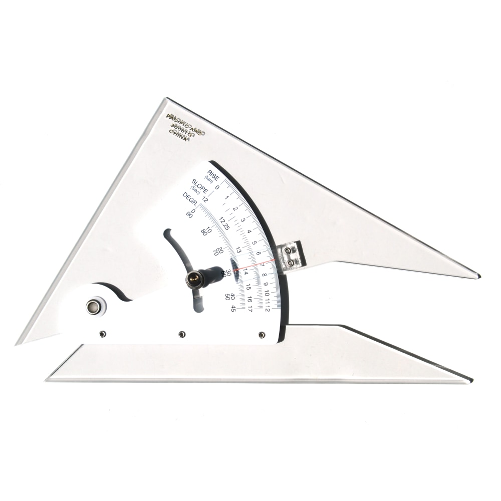 Pacific Arc Adjustable Acrylic Triangle, 8in, Topaz MPN:3008TG
