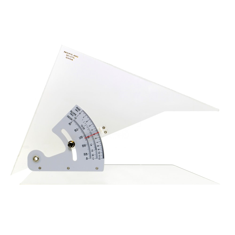 Pacific Arc Adjustable Acrylic Triangle, 10in, Topaz MPN:3010TG