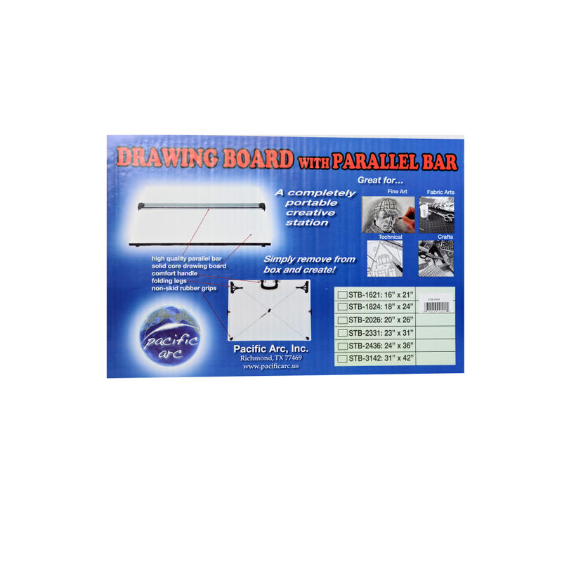 Pacific Arc Drawing Board With Parallel Bar, 18in x 24in MPN:STB-1824