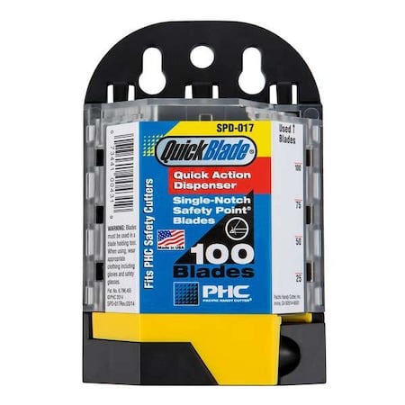 Phc 1 Notch Safety Pointutility Blade Dispenser MPN:B11206-7
