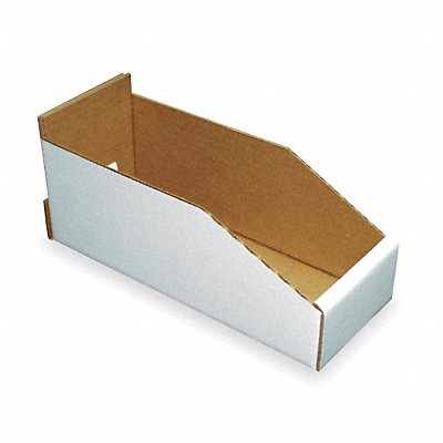 Corr Shelf Bin White Cardboard 4 3/4 in MPN:1W767