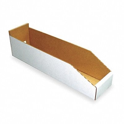 Corr Shelf Bin White Cardboard 4 3/4 in MPN:1W770