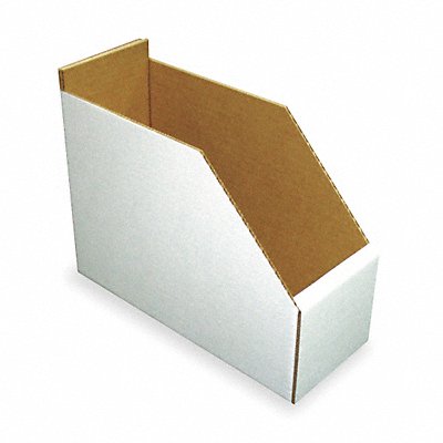 Corr Shelf Bin White Cardboard 8 1/2 in MPN:1W955