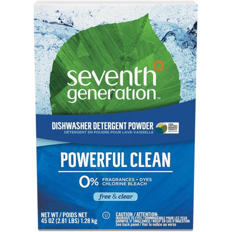 Seventh Generation Dishwasher Detergent - 45 oz (2.81 lb) - Free & Clear Scent - 12 / Carton - Clear MPN:SEV22150CT