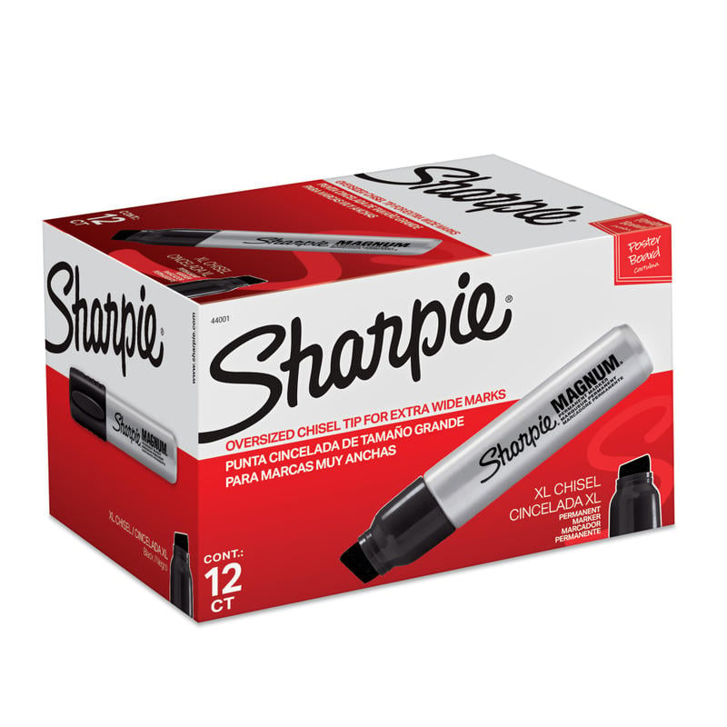 Sharpie Magnum Permanent Marker, Black, Pack Of 12 (Min Order Qty 2) MPN:440011DZ