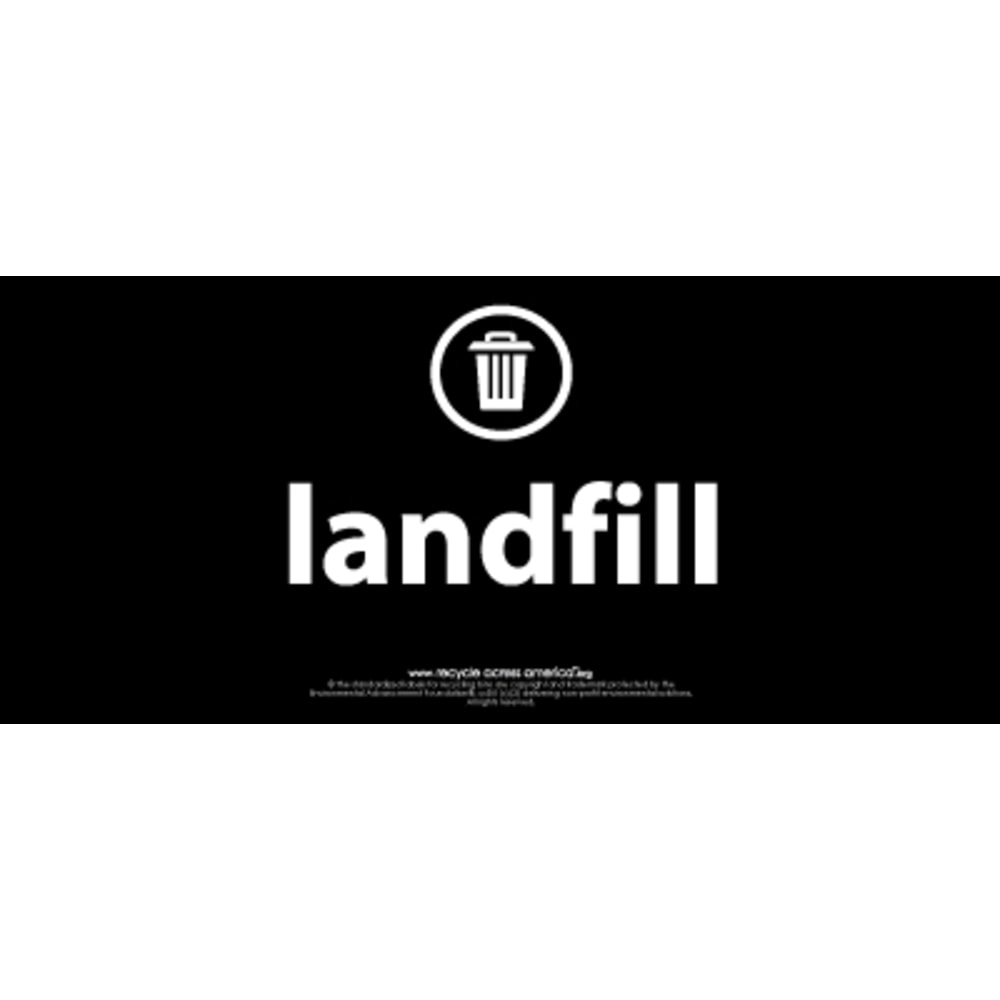 Recycle Across America Landfill Standardized Recycling Labels, LAND-0409, 4in x 9in, Black MPN:LAND-0409