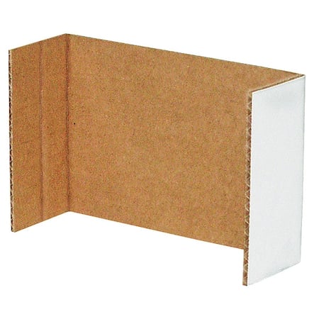 Cardboard Corrugated Shelf Bin Divider, White, 10 in L, 2 in H, 100 PK MPN:1W864