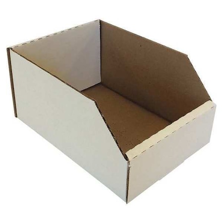 Corrugated Shelf Bin, Cardboard, White, 4 1/2 in H, 6 in W, 9 in L MPN:BIN 6-9