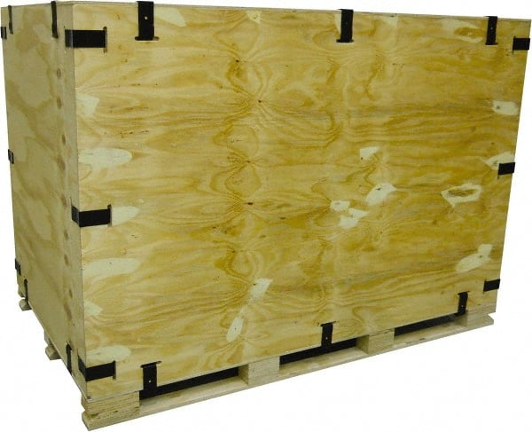 Bulk Storage Container: Collapsible Wood Crate MPN:141-935X455X476