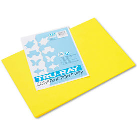 Pacon® Tru-Ray Construction Paper 76 lbs. 12 x 18 Yellow 50 Sheets/Pack 103036
