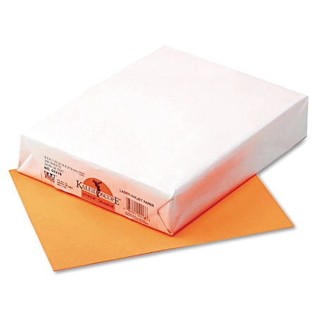 Kaleidoscope Multipurpose Colored Paper, 24 lb Bond Weight, 8.5 x 11, Hyper Orange, PK500 MPN:102218