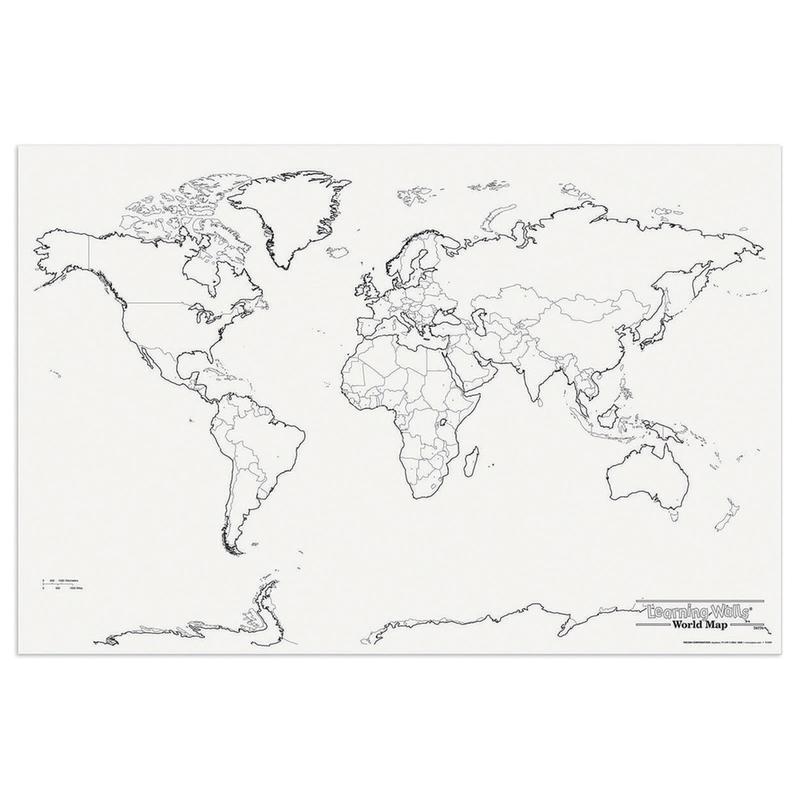 Pacon Learning Walls World Map, 48in x 72in MPN:PAC78770