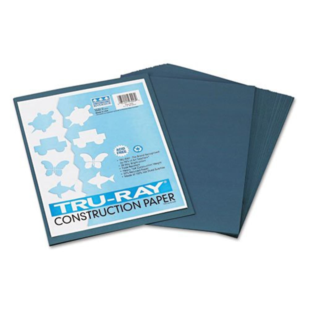 Tru-Ray Construction Paper - Project - 12inWidth x 9inLength - 50 / Pack - Slate Gray - Sulphite (Min Order Qty 12) MPN:103028
