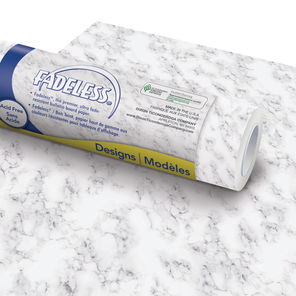 Pacon Fadeless Bulletin Board Art Paper, 48in x 12ft, Marble, Pack Of 4 Rolls MPN:PAC57118