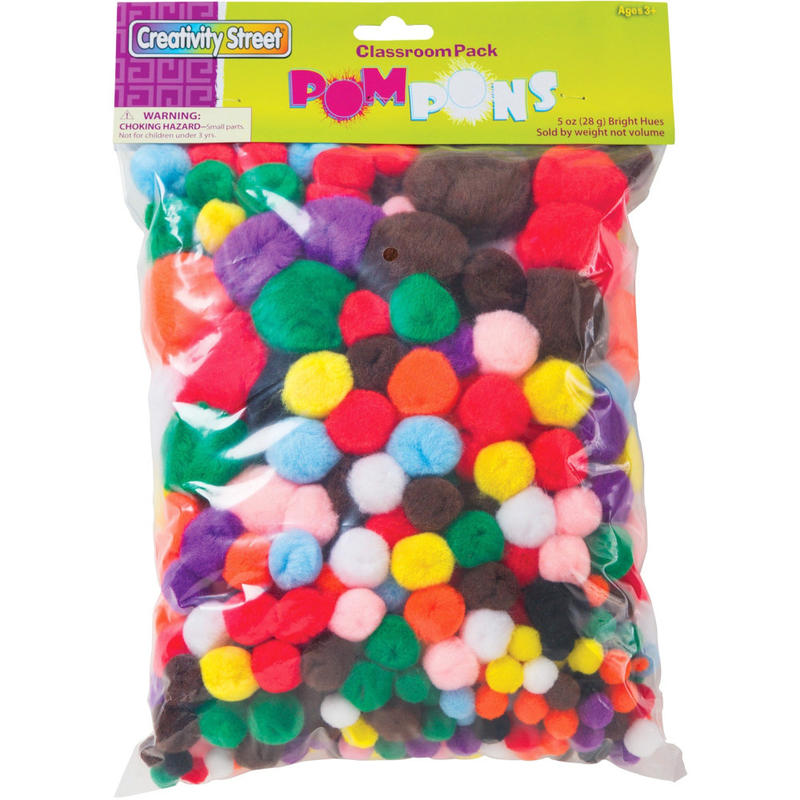 Creativity Street Pom Pons Class Pack - Classroom - Recommended For 3 Year - 300 / Pack - Assorted (Min Order Qty 8) MPN:AC815001