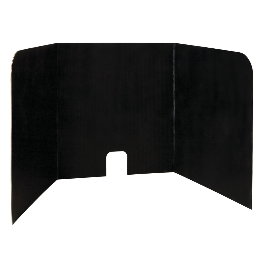 Pacon Computer Lab Privacy Boards, 22inH x 22inW x 20inD, Black, Set Of 4 Boards MPN:PAC3795