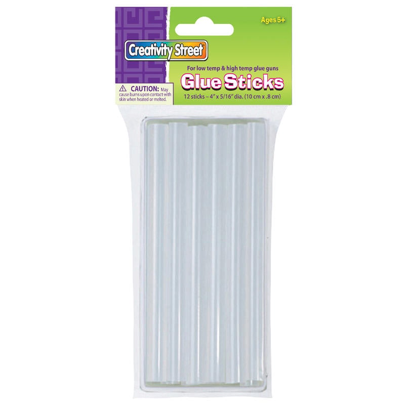Creativity Street Glue Gun Glue Sticks, 4in x 5/16in, Clear, Pack Of 12 MPN:3351