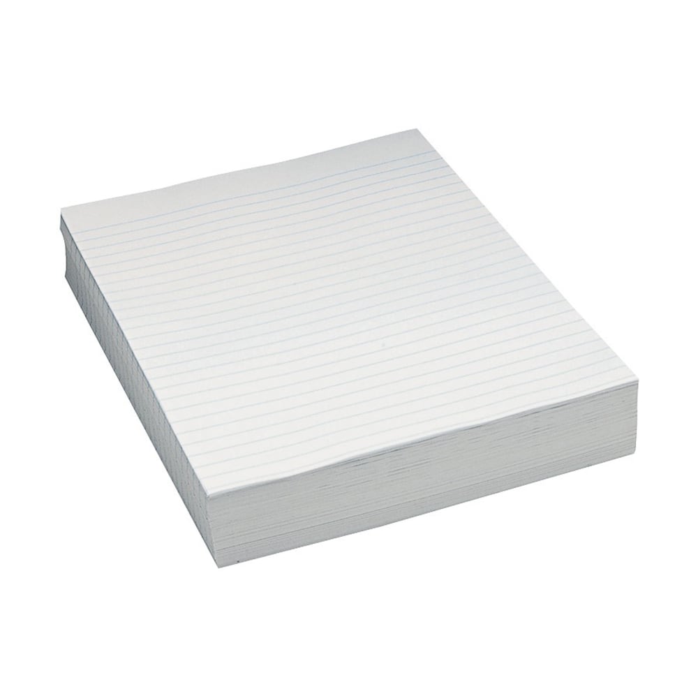 Pacon Composition Paper Without Margins, Unpunched, 3/8in Rule, 8 1/2in x 11in, White MPN:2403