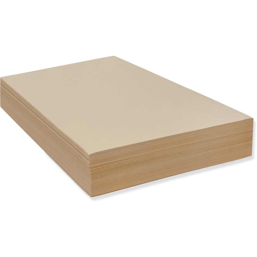 Pacon Drawing Paper Sheets - 500 Sheets - Plain - 18in x 24in - Manila Paper - Heavyweight - 500 / Ream MPN:4218