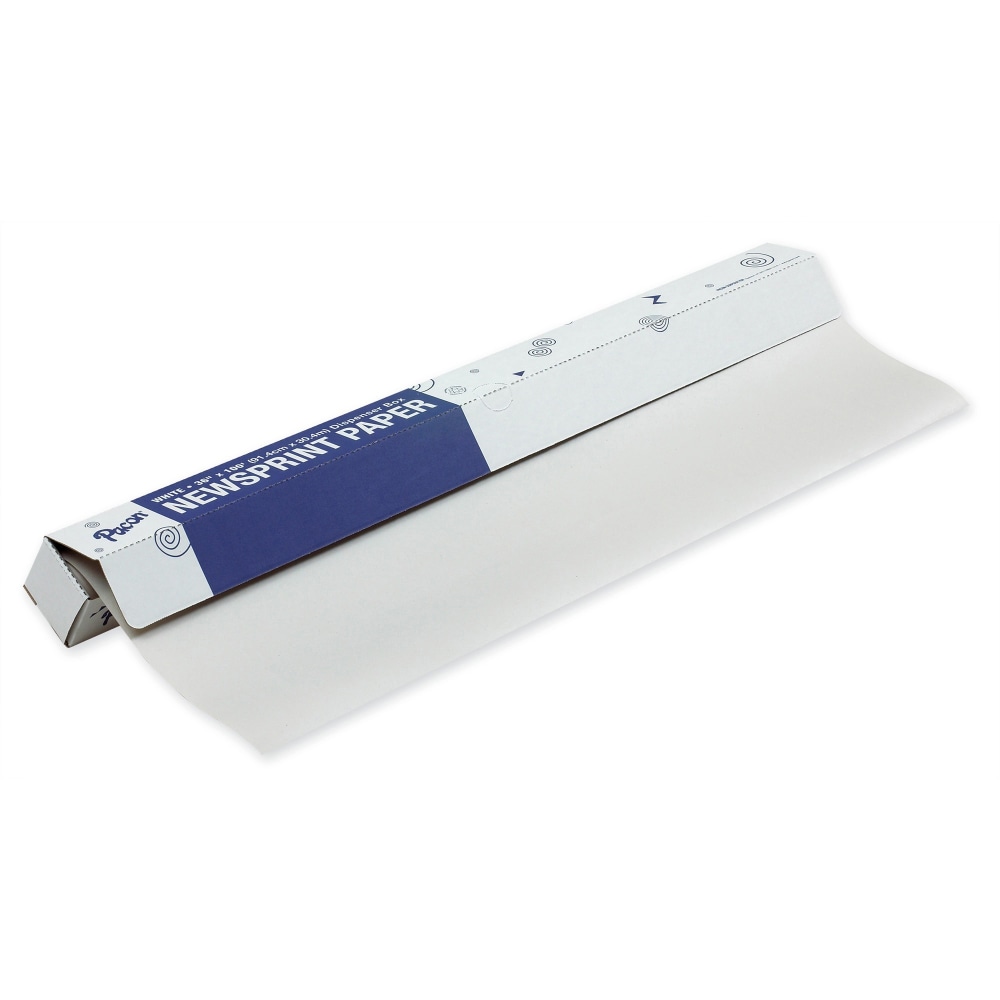 Rainbow Kraft Newsprint Paper Roll Art 36inWidth x 100 ftLength 1 Roll White MPN:P0066401