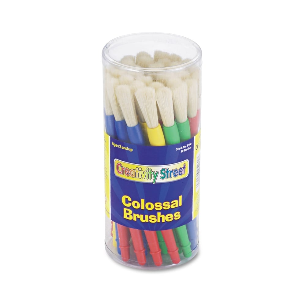 Chenille Kraft Creativity Street Colossal Brush Set, Assorted Colors, Round Bristle, Set Of 30 (Min Order Qty 3) MPN:5160