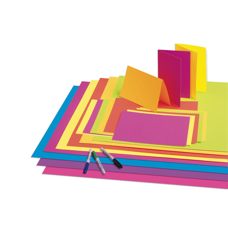 Pacon Neon Poster Board, 22in x 28in, Assorted Colors, Pack Of 25 MPN:104234