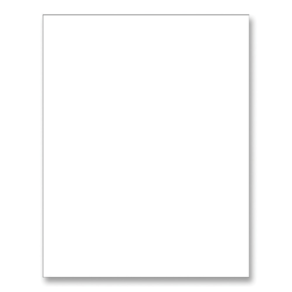Pacon Peacock Vertical Railroad Board, 28in x 22in, 4-Ply, White, Carton Of 50 Sheets MPN:5460-5